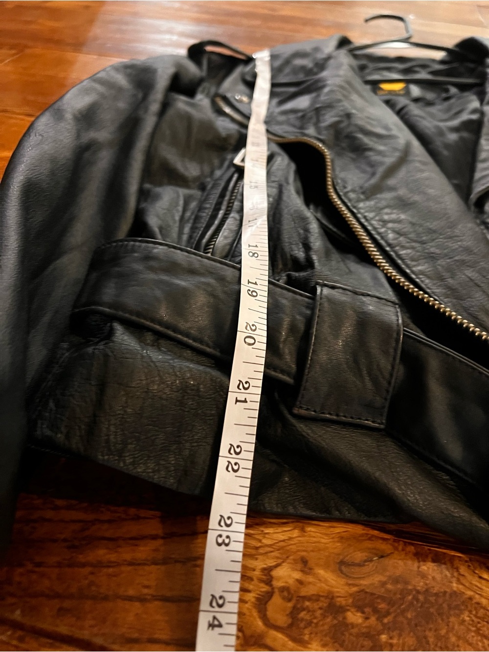 Vintage Virginia Slims 100% Leather Biker Motorcycle Jacket Womens W/Belt 1990s - Picture 8 of 10